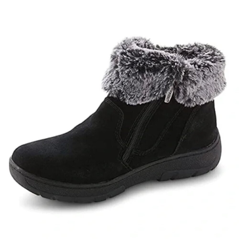 Khombu Black Jessica Winter Ankle Boots Size 10